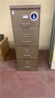 Tan 4 drawer filing cabinet 4ft tall