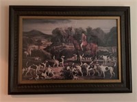 HUNTING FRAMED PICTURE 46 X 33