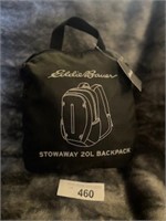 C5)Eddie Bauer stowaway backpack. Brand new, never