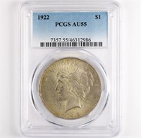 1922 Peace Dollar PCGS AU55