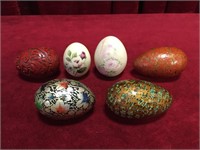 6 Ornamental Eggs