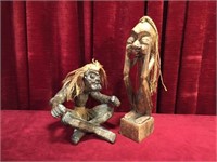 2 Carved Figures