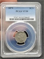 18798 slab Three Cent, Nickel