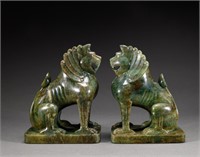 Ming dynasty before Hotan jade beast pair