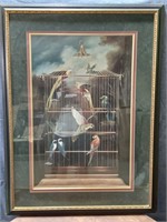 Birds in Cage Art Picture