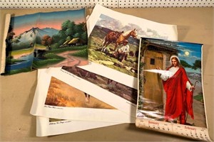 150 calendar- Bucyrus, OH & western prints