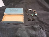 Vintage Bracelet & Earrings (New Zealand Shell
