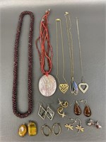 Group jewelry - amber, sterling silver, gemstone,