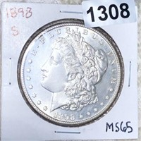 1898-S Morgan Silver Dollar GEM BU