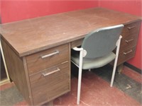 59 X 29 X 29 Desk - Comes With Chair & Bookcase