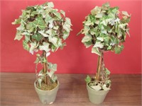 Two 19" Decorative Faux Plants