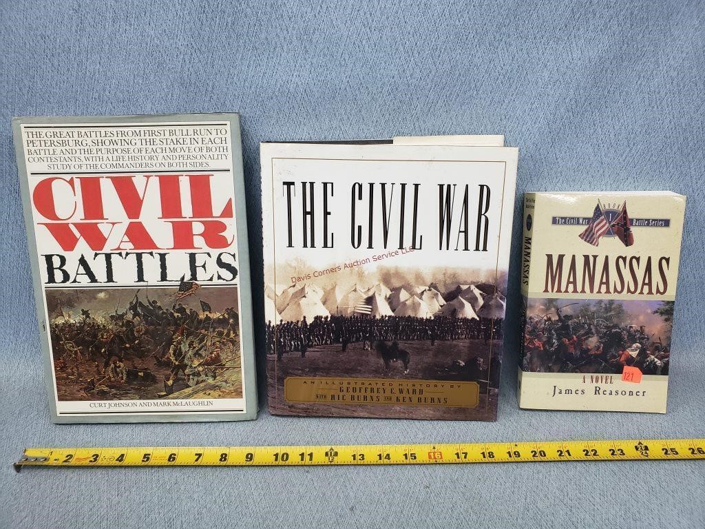 2- Civil War & 1- Manassas Books
