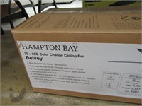 HAMPTON BAY 70" CEILING FAN & LED COLOR CHANGE LI