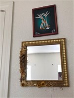 2 Signatures Art Work And Small Mirror