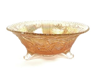 Imperial Marigold Lustre Footed Rose Fruit Bowl