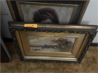 2 Vintage Pictures & Frames