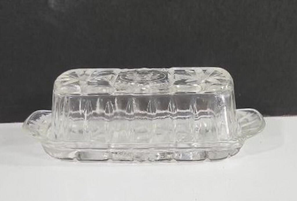 Vintage Anchor Hocking Glass butter dish