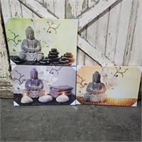 Kreative Arts Buddha 3-piece picture