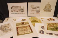 Lot Of Plates From 19th Century Antiquities Folios