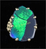 Ladies' Black Australian Opal Ring