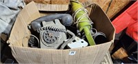 Vintage Rotary phone and random items box lot