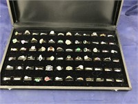 Case of Approx 72 Costume Jewelry Rings