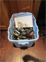 Bin of cords, chargers and more