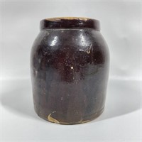 Vintage Stoneware Crock Has Damage
