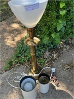 3 pcs Vintage Brass Lamp 25" Tall,