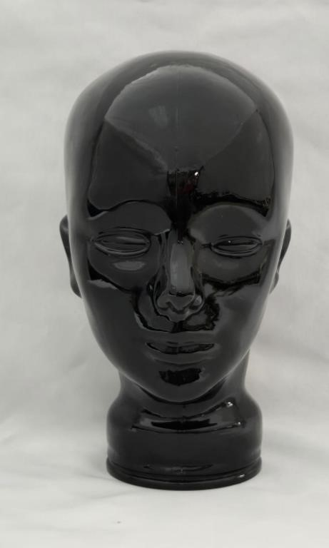 Black Glass 12"H Head