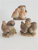 VTG NESTING OWLS BY ROBERT HENRY-CERAMIC