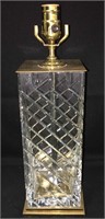 Baccarat Glass And Brass Parlor Lamp