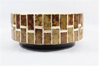 Glazed Ceramic Tile Earth Tone Planter