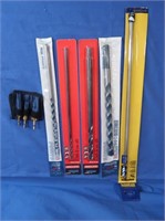 5 Long Drill Bits & Set of 3 Step Drill Bits