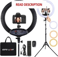 EOTO LIGHT 19 inch LED Ring Light with Tripod Stan