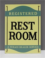 TEXACO REGISTERED RESTROOM SIGN