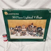 39 Piece Christmas Lighted Village