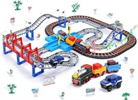 CUTE STONE Toy Train Set for Toddler, Train Track