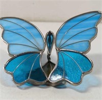 Blue Stain Glass Butterfly