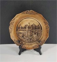 Hand Carved Decorative Souvenir Wooden Plate,
