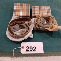 2 Burberry Belts