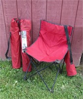 3 Deluxe Sports Folding Chairs in Bags