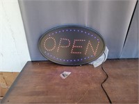 Light up open sign