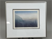 Signed Aluminum Framed Picture, Cove