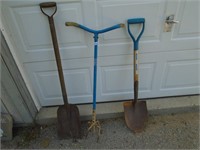 Garden Claw Spade and Shovel