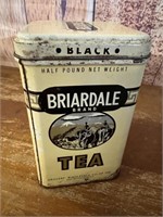 Vintage Briardale Brand Black Tea 1/2 Lb Tin