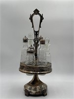 Stunning Victorian Silver-Plated Cruet Caddy