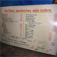 Hot Plates Sandwiches Sign - 64 x 42