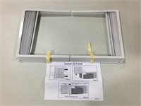 Curtain and frame for air condition window unit