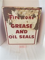 Firestone Grease & Oil Seals Metal Advertising